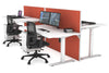Just Right Height Adjustable 4 Person Bench Workstation [1200L x 800W with Cable Scallop] - Thumbnail 6 
