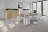 Just Right Height Adjustable 4 Person Bench Workstation [1200L x 800W with Cable Scallop] - Thumbnail 4 