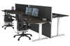 Just Right Height Adjustable 4 Person Bench Workstation [1200L x 800W with Cable Scallop] - Thumbnail 32 