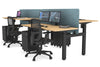 Just Right Height Adjustable 4 Person H-Bench Workstation - Black Frame [1200L x 700W] - Thumbnail 30 