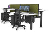 Just Right Height Adjustable 4 Person H-Bench Workstation - Black Frame [1200L x 700W] - Thumbnail 18 