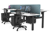 Just Right Height Adjustable 4 Person H-Bench Workstation - Black Frame [1200L x 700W] - Thumbnail 10 