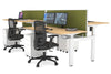 Just Right Height Adjustable 4 Person H-Bench Workstation - White Frame [1200L x 700W] - Thumbnail 41 