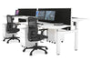 Just Right Height Adjustable 4 Person H-Bench Workstation - White Frame [1200L x 700W] - Thumbnail 12 
