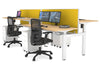 Just Right Height Adjustable 4 Person H-Bench Workstation - White Frame [1600L x 700W] - Thumbnail 39 