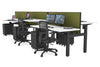 Just Right Height Adjustable 6 Person H-Bench Workstation - Black Frame [1200L x 700W] - Thumbnail 20 