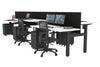 Just Right Height Adjustable 6 Person H-Bench Workstation - Black Frame [1200L x 700W] - Thumbnail 13 