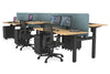 Just Right Height Adjustable 6 Person H-Bench Workstation - Black Frame [1200L x 700W] - Thumbnail 31 