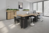 Just Right Height Adjustable 6 Person H-Bench Workstation - Black Frame [1200L x 700W] - Thumbnail 2 