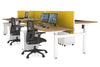 Just Right Height Adjustable 6 Person H-Bench Workstation - White Frame [1200L x 800W with Cable Scallop] - Thumbnail 112 
