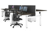 Just Right Height Adjustable 6 Person H-Bench Workstation - White Frame [1200L x 800W with Cable Scallop] - Thumbnail 135 