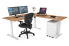 Just Right Height Adjustable Corner (RHS) Workstation - White Frame [1400L x 1700W] - Thumbnail 6 