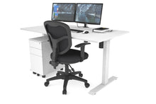  - Just Right Height Adjustable Desk [1400L x 800W with Cable Scallop] - 1