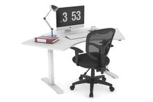  - Just Right Height Adjustable Single Person 120 Degree Workstation - 1