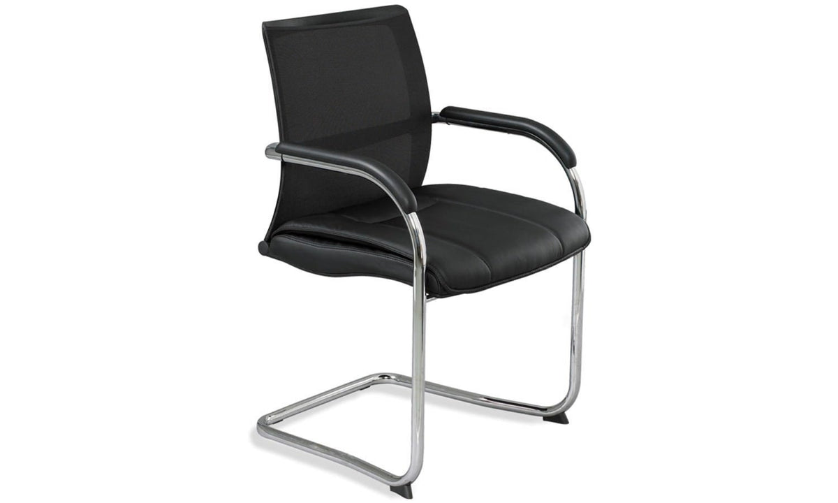 Kookaburra Visitor Chair - Cantilever Base Mesh Back-Mesh back  