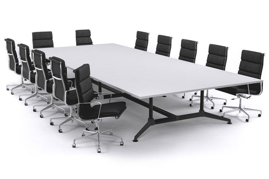 Large Boardroom Table With Indented Chrome Legs Blackjack For 10 / 12 / 14 People Ooh La La black frame 
