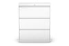 Lateral Filing Cabinet 3 Drawer Metal White - Thumbnail 3 