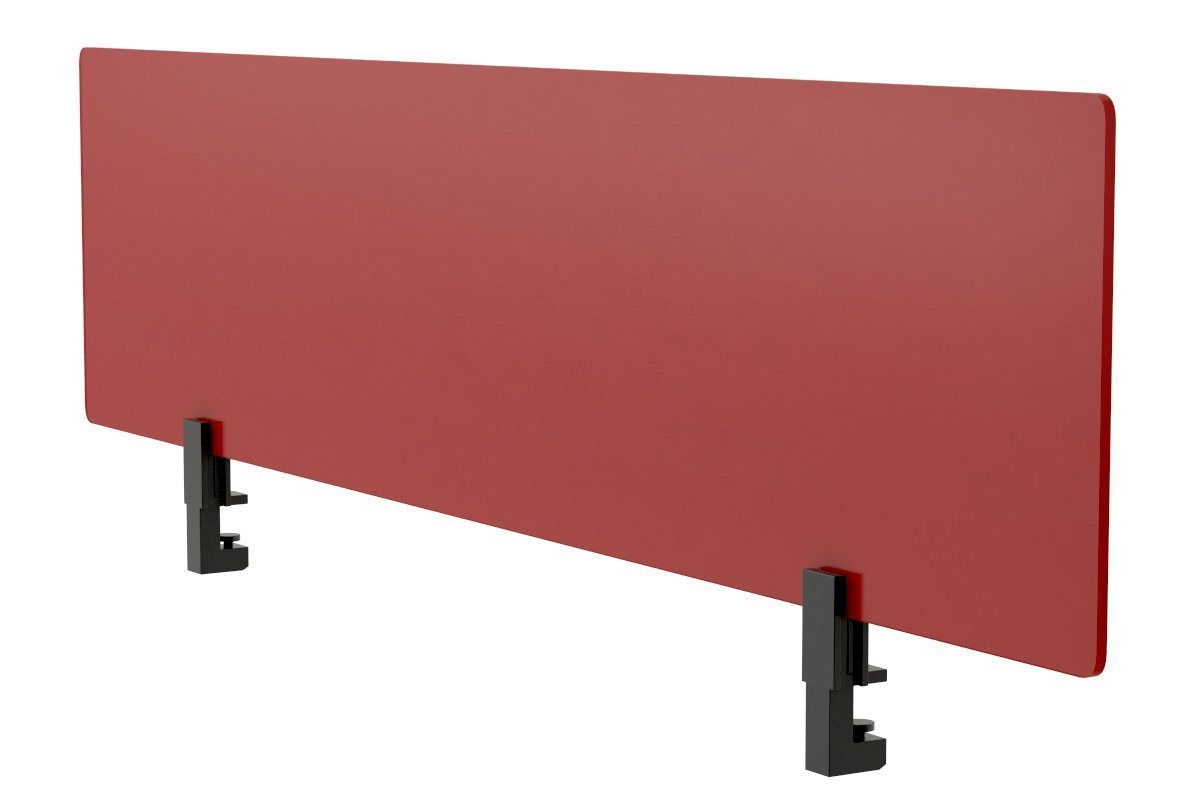 Lean Perspex Screen 400H x 1500W - Black Bracket Jasonl red 