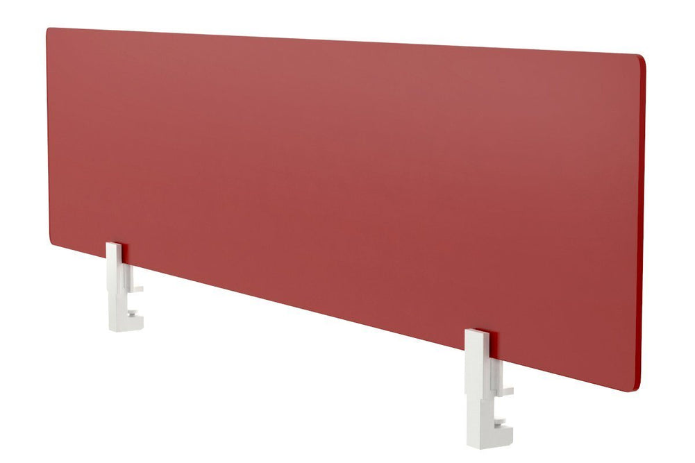 Lean Perspex Screen 400H x 1500W - White Bracket-red  