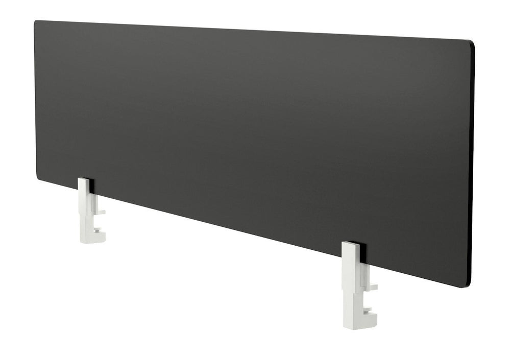 Lean Perspex Screen 400H x 1500W - White Bracket-black  