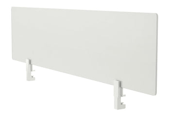  - Lean Perspex Screen 400H x 1500W - White Bracket - 1