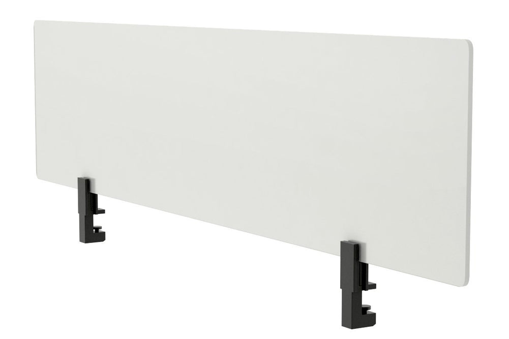 Lean Perspex Screen 400H x 800W - Black Bracket-white  