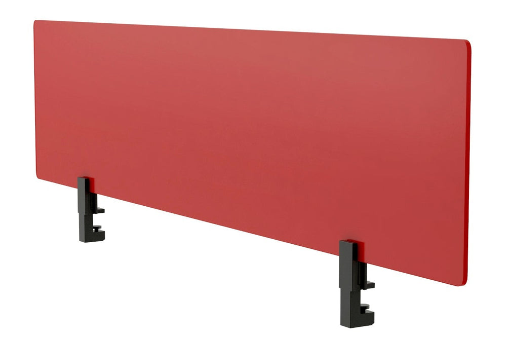 Lean Perspex Screen 400H x 800W - Black Bracket-red  