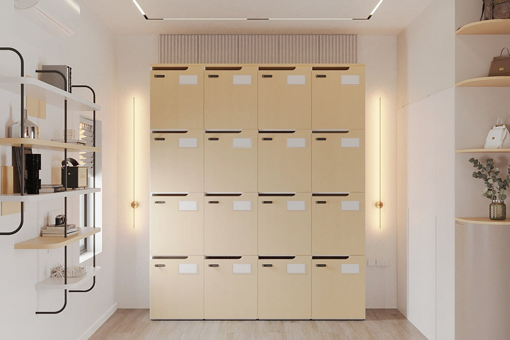 Cube Locker [4 Tier 4 Across]-maple  