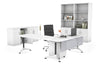 LShaped Corner Executive Office Desk Blackjack [1600L x 1800W with Cable Scallop] - Thumbnail 2 