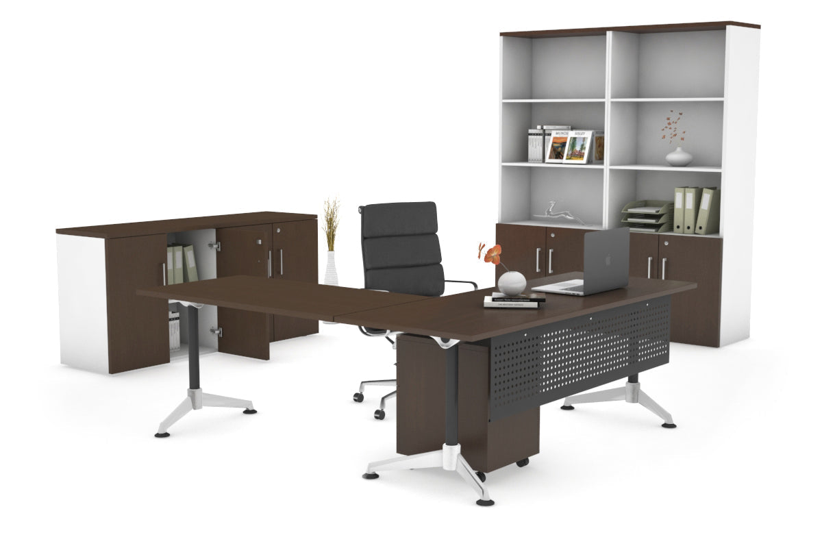 LShaped Corner Executive Office Desk Blackjack [1800L x 1700W] Ooh La La wenge black modesty 