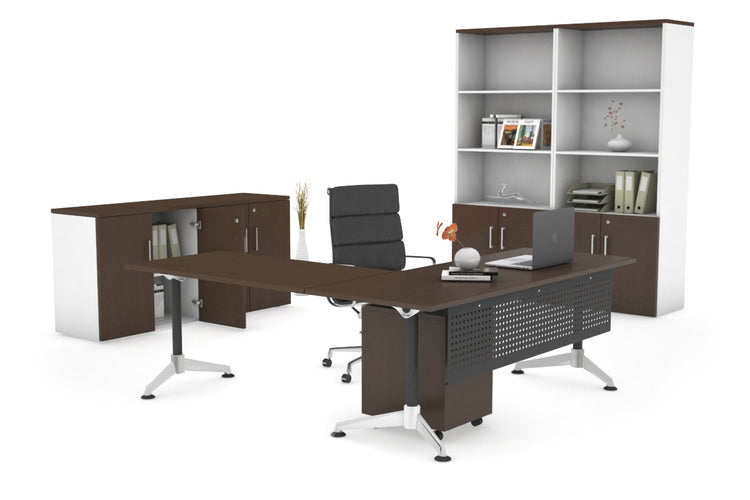 LShaped Corner Executive Office Desk Blackjack [1800L x 1700W] Ooh La La wenge black modesty 