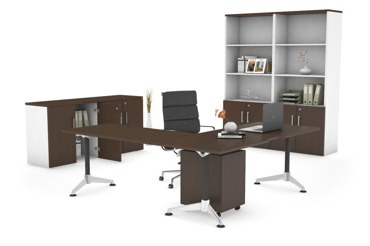 LShaped Corner Executive Office Desk Blackjack [1800L x 1800W] Ooh La La wenge none 