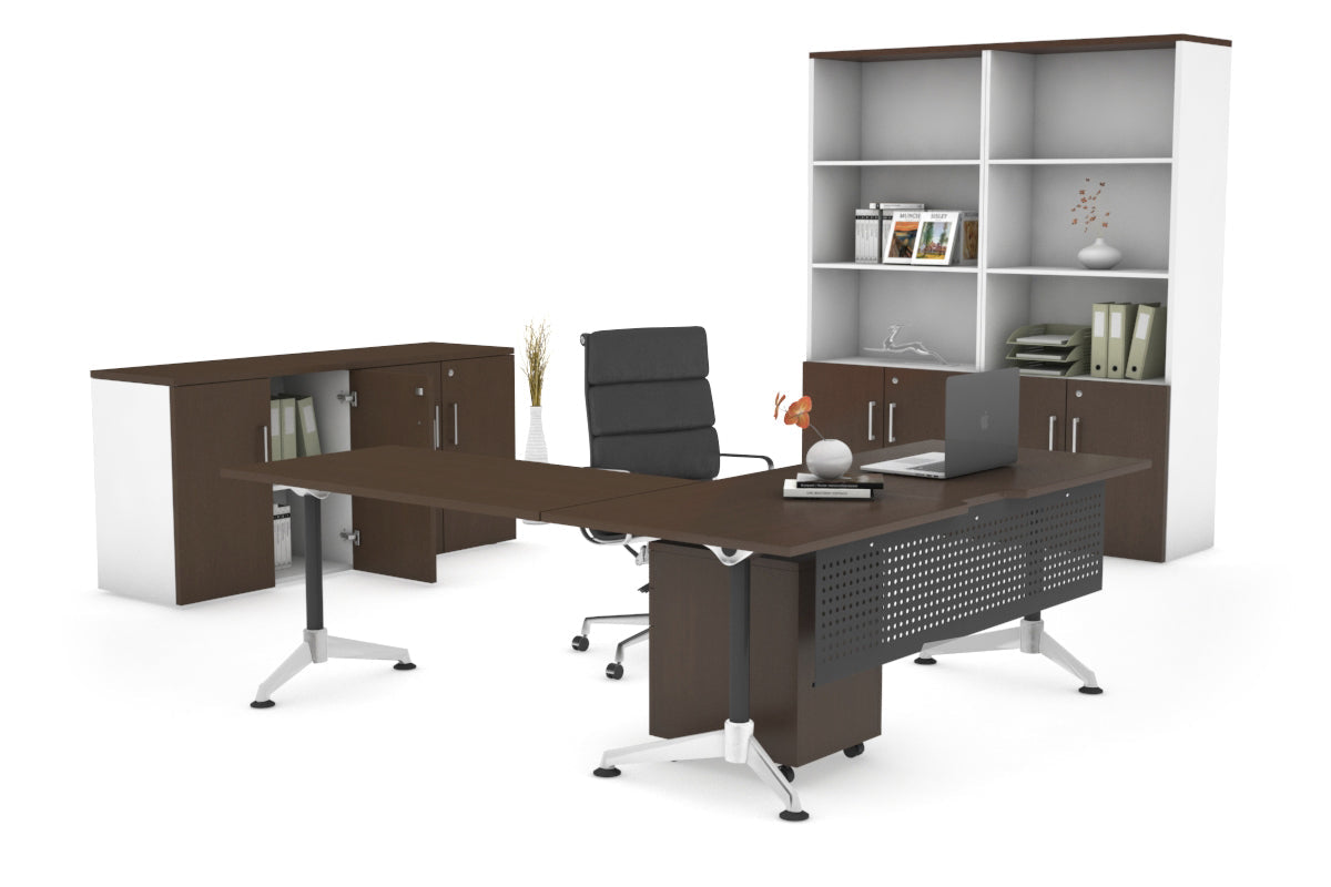 LShaped Corner Executive Office Desk Blackjack [1800L x 1800W] Ooh La La wenge black modesty 