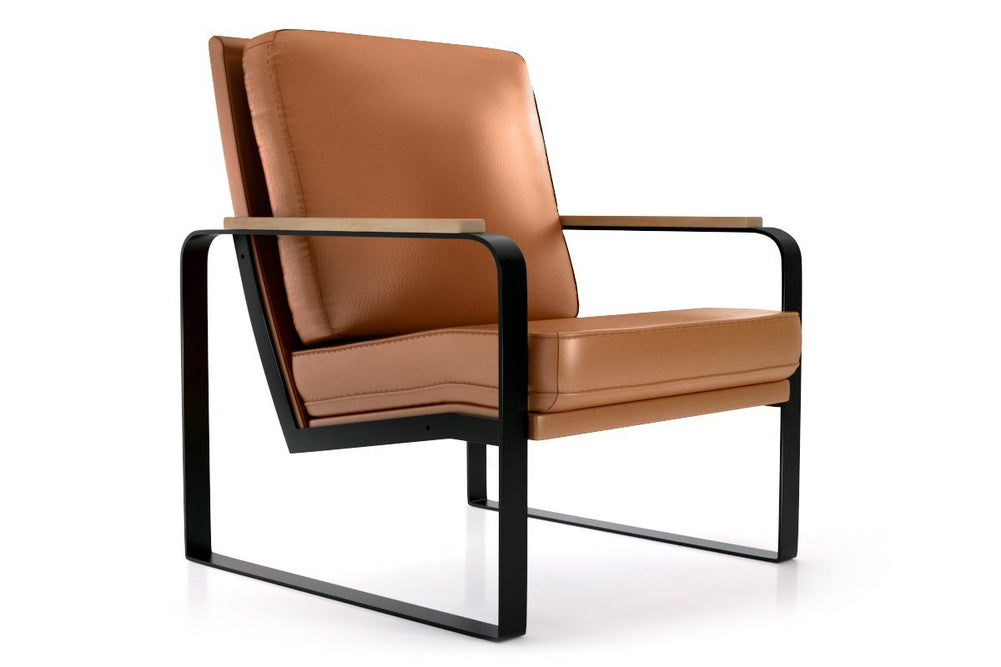 Lux Single Seater Lounge Chair-brown  