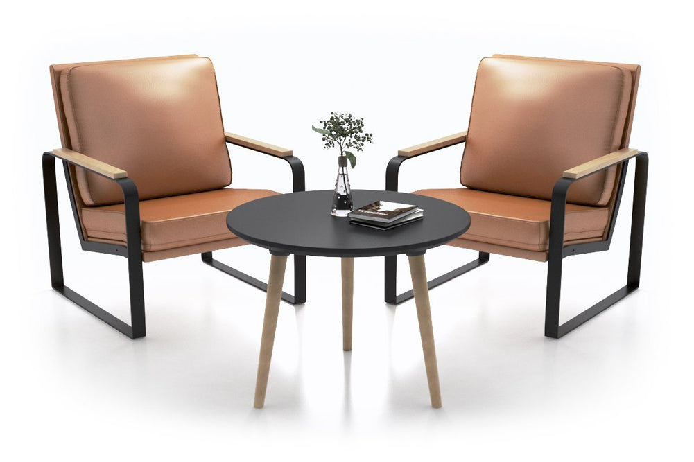 Lux Single Seater Lounge Chair-brown  