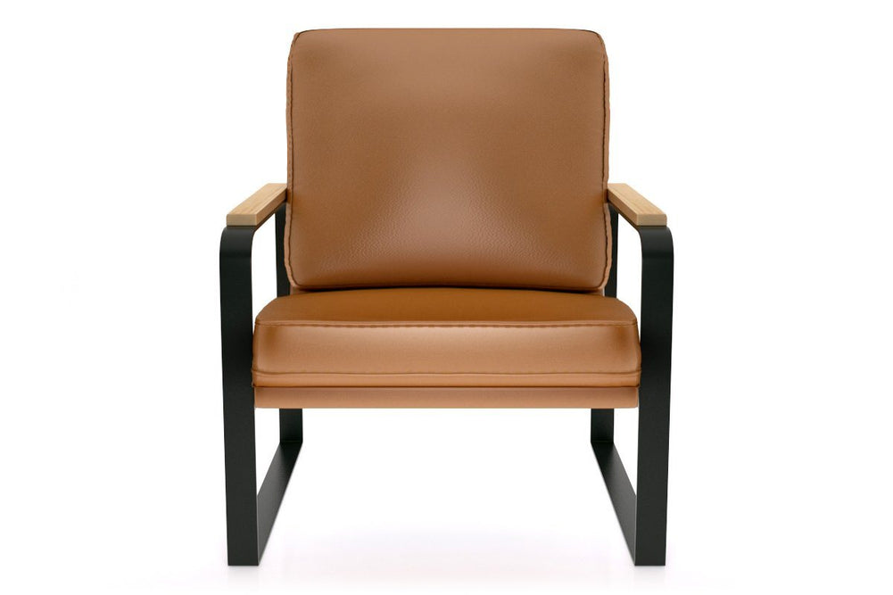 Lux Single Seater Lounge Chair-brown  