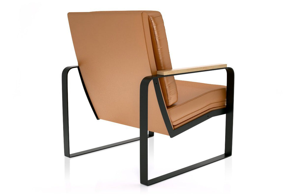 Lux Single Seater Lounge Chair-brown  
