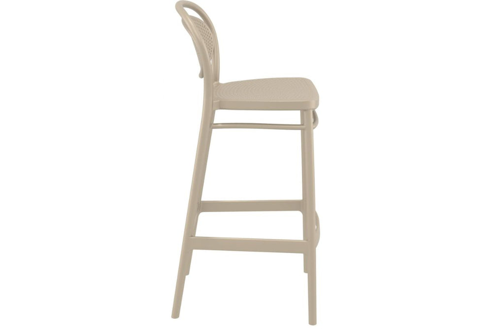 Hospitality Plus Marcel Bar Stool - 750mm Seat Height [1060H x 450W]-olive green  