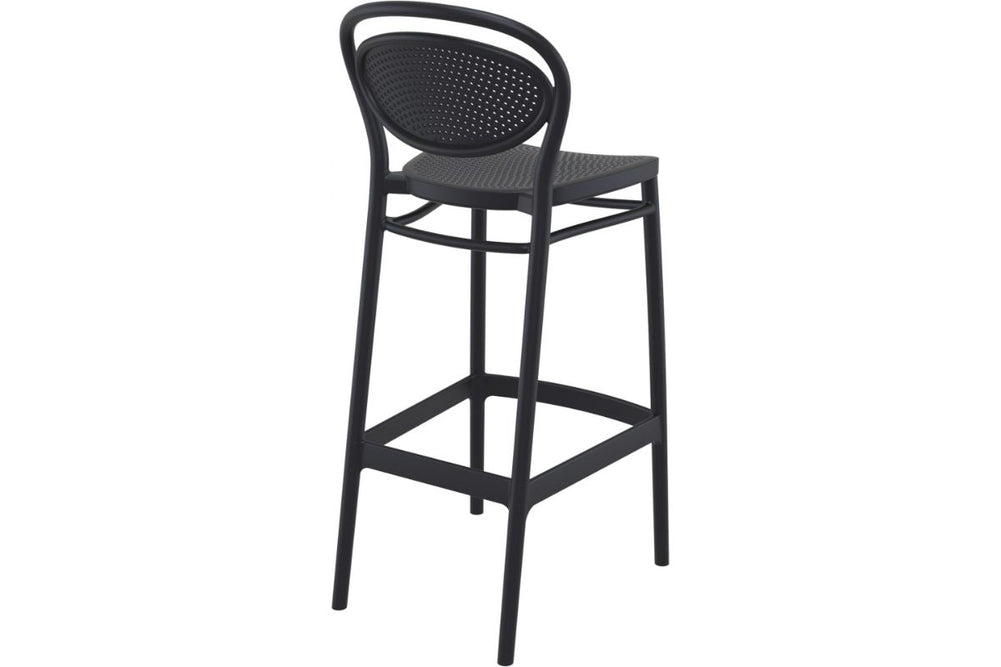Hospitality Plus Marcel Bar Stool - 750mm Seat Height [1060H x 450W]-olive green  