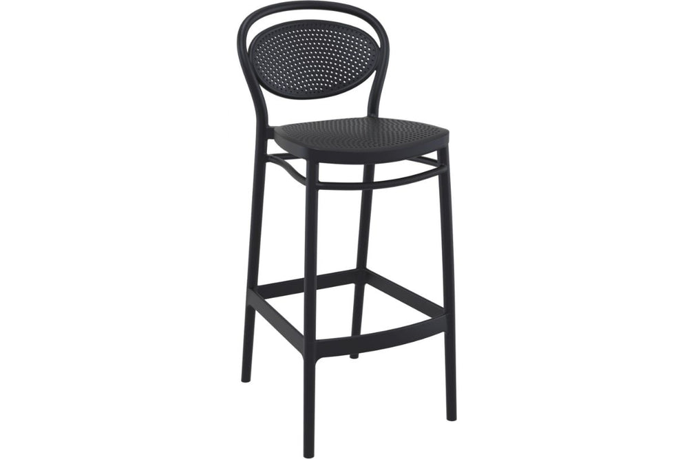 Hospitality Plus Marcel Bar Stool - 750mm Seat Height [1060H x 450W]-olive green  