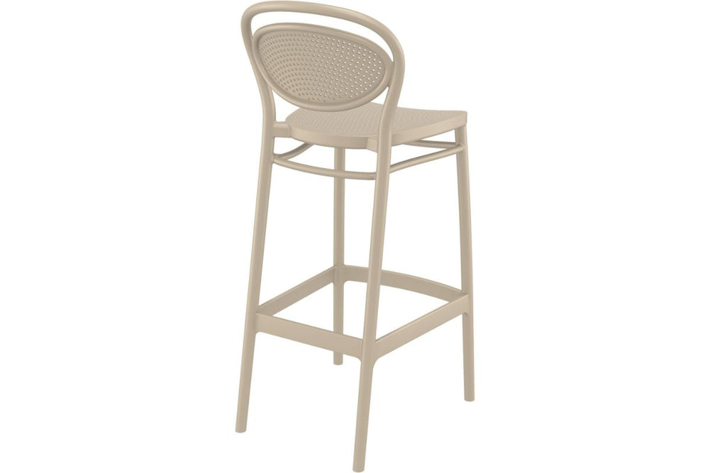 Hospitality Plus Marcel Bar Stool - 750mm Seat Height [1060H x 450W]-olive green  