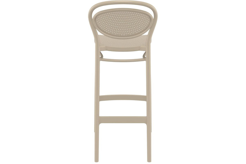 Hospitality Plus Marcel Bar Stool - 750mm Seat Height [1060H x 450W]-olive green  