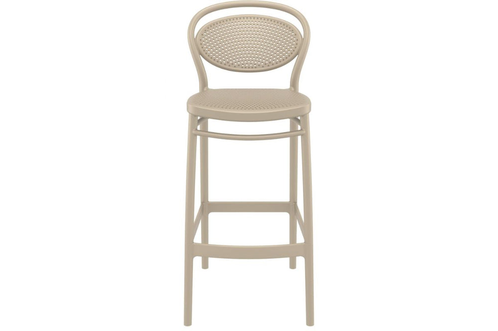 Hospitality Plus Marcel Bar Stool - 750mm Seat Height [1060H x 450W]-taupe  