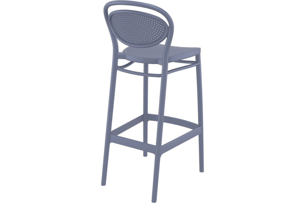 Hospitality Plus Marcel Bar Stool - 750mm Seat Height [1060H x 450W]-olive green  
