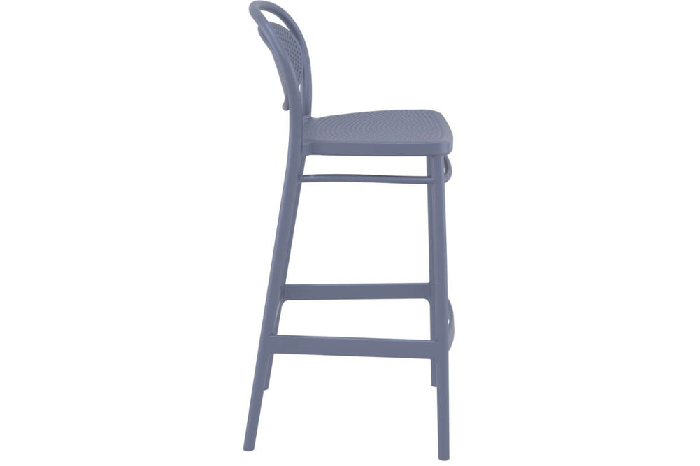 Hospitality Plus Marcel Bar Stool - 750mm Seat Height [1060H x 450W]-olive green  