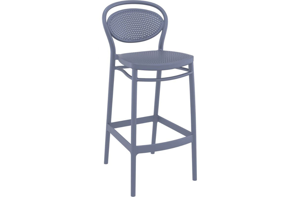 Hospitality Plus Marcel Bar Stool - 750mm Seat Height [1060H x 450W]-olive green  