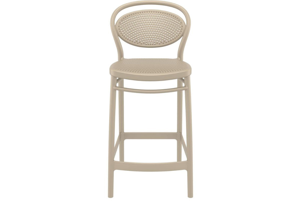 Hospitality Plus Marcel Bar Stool - 650mm Seat Height [960H x 440W]-taupe  