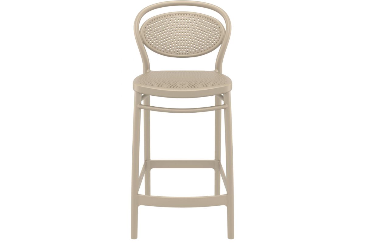 Hospitality Plus Marcel Bar Stool - 650mm Seat Height [960H x 440W]-taupe  