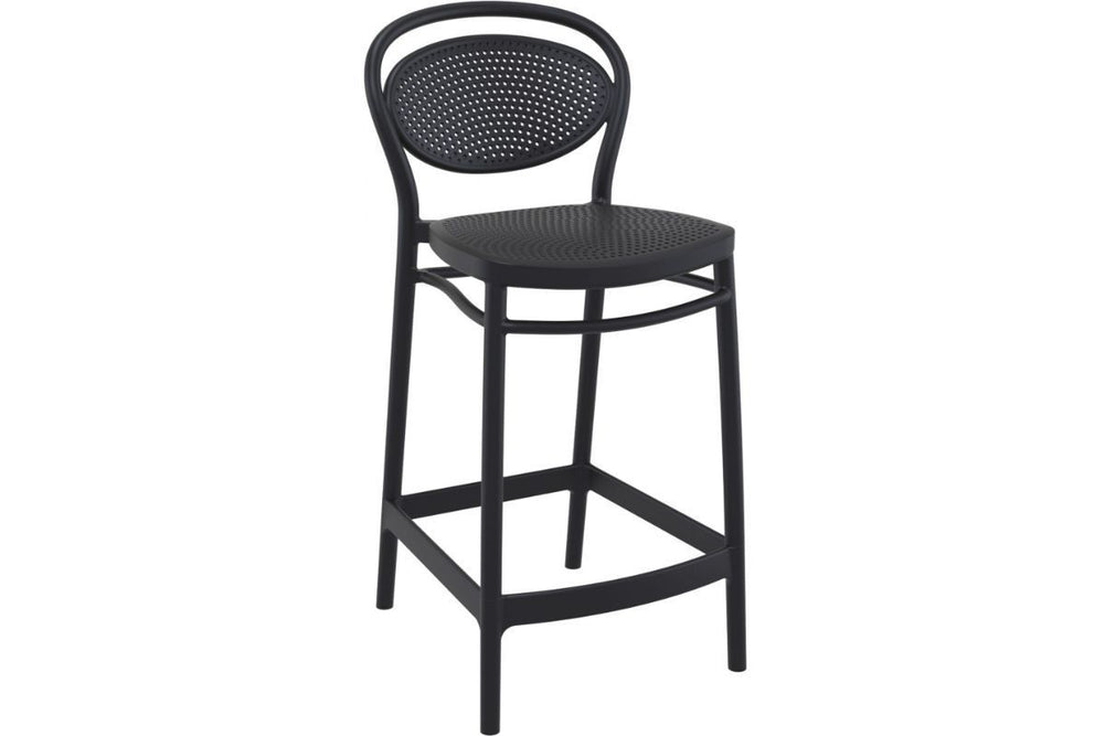 Hospitality Plus Marcel Bar Stool - 650mm Seat Height [960H x 440W]-olive green  