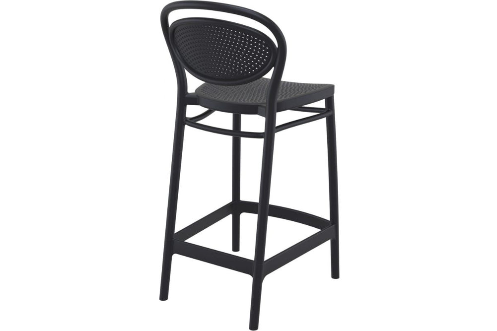 Hospitality Plus Marcel Bar Stool - 650mm Seat Height [960H x 440W]-olive green  